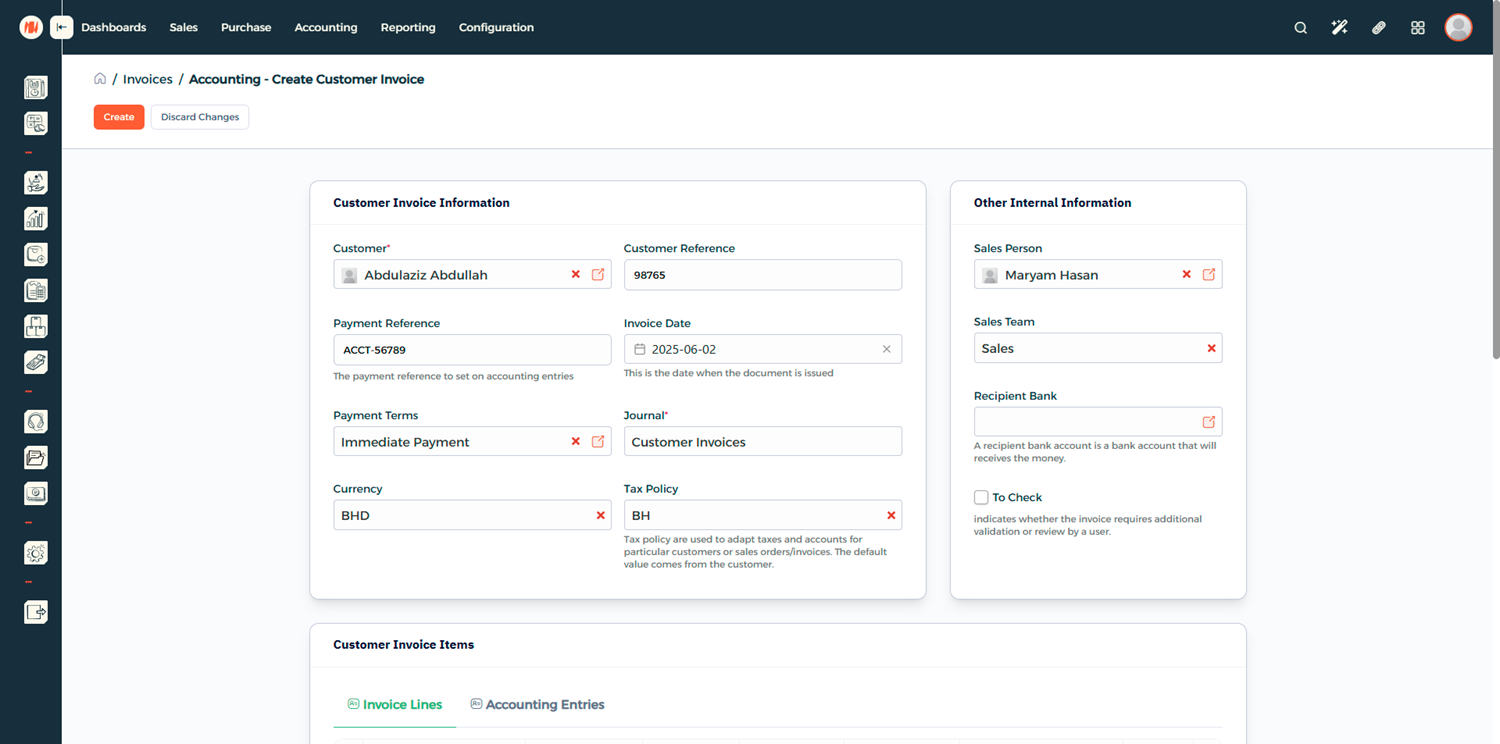 Step 4 - Add Invoice Items